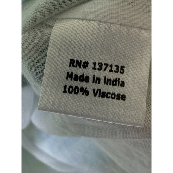 Bella Tu Modest Beaded V-Neck Shift Dress Size S Floral Print Turquoise Tassel - Picture 6 of 9